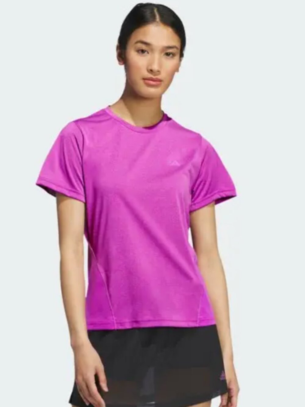 Adidas Climalite Magenta Short Sleeve w. 3 Stipes on Back Fitted T-Shirt wmn XL